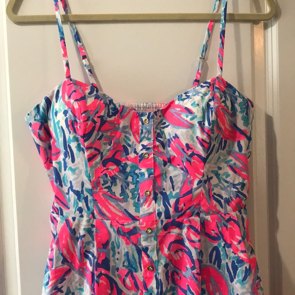 Lilly Pulitzer Easton Dress, Coral Cracked Up